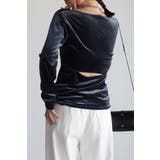 NAVY | バックオープンベロアプルオーバー 88-004202 | BONJOUR SAGAN
