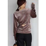 WINE | バックオープンベロアプルオーバー 88-004202 | BONJOUR SAGAN