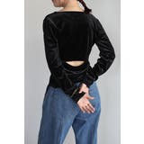 BLACK | バックオープンベロアプルオーバー 88-004202 | BONJOUR SAGAN