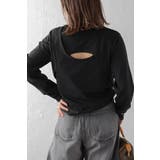 BLACK | バックカットアウトデザインロンT 88-004211 | BONJOUR SAGAN