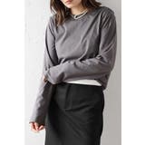 CHARCOAL-GRAY | バックカットアウトデザインロンT 88-004211 | BONJOUR SAGAN