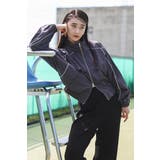 CHARCOAL-GRAY | 配色パイピングナイロントラックジャケット 88-004231 | BONJOUR SAGAN