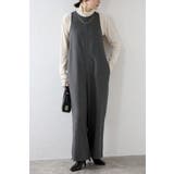 CHARCOAL-GRAY | ヘリンボーンAラインオールインワン 88-004241 | BONJOUR SAGAN