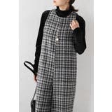 チェックツイードAラインオールインワン 88-004242 | BONJOUR SAGAN | 詳細画像1 