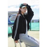 BLACK | 裾ドロストクロップド丈トラックジャケット 88-004247 | BONJOUR SAGAN