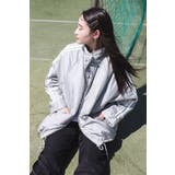 LIGHT-GRAY | グロッシーナイロンタフタブルゾン 88-004248 | BONJOUR SAGAN