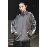 CHARCOAL-GRAY | グロッシーナイロンタフタブルゾン 88-004248 | BONJOUR SAGAN