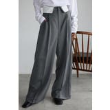 DARK-GRAY | flap waist pants / 折返しウエストパンツ 88-004253 | BONJOUR SAGAN
