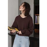 BROWN | 前後2WAYボリュームスリーブ裾タック静電気防止ニット 88-004265 | BONJOUR SAGAN