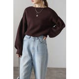 前後2WAYボリュームスリーブ裾タック静電気防止ニット 88-004265 | BONJOUR SAGAN | 詳細画像3 