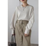 前後2WAYボリュームスリーブ裾タック静電気防止ニット 88-004265 | BONJOUR SAGAN | 詳細画像25 