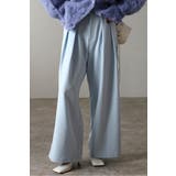 LIGHT-BLUE | ツータックワイドパンツ 88-004270 | BONJOUR SAGAN