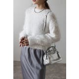 OFF-WHITE | 前後2WAYシャギークルーネックカーディガン 88-004275 | BONJOUR SAGAN