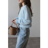 前後2WAYシャギークルーネックカーディガン 88-004275 | BONJOUR SAGAN | 詳細画像1 