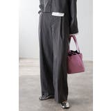 CHARCOAL-GRAY | ピンストライプタックワイドパンツ 88-004276 | BONJOUR SAGAN