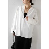 OFF-WHITE | ディープフロントスリットブラウス 88-004283 | BONJOUR SAGAN