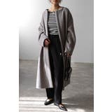 LIGHT-COCOA | パイピングシャギーロングコート 88-004297 | BONJOUR SAGAN