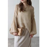 BEIGE | モヘアタッチローゲージシアーニット 88-004311 | BONJOUR SAGAN