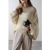 LIGHT-BEIGE | モヘアタッチローゲージシアーニット 88-004311 | BONJOUR SAGAN