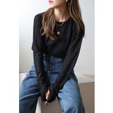 チュール切り替えロングスリーブTシャツ 88-004346 | BONJOUR SAGAN | 詳細画像1 