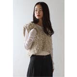 LIGHT-BEIGE | loop knitting vest | BONJOUR SAGAN