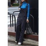 LIGHT-BLACK | フロントジップコーデュロイオールインワン 88-004353 | BONJOUR SAGAN
