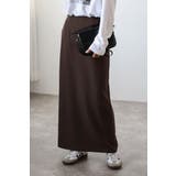 DARK-BROWN | バックスリットIラインスカート 88-004364 | BONJOUR SAGAN