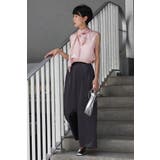 2WAYリボンオーガンジブラウス×サテンタックワイドパンツセットアップ 88 0… | BONJOUR SAGAN | 詳細画像5 