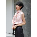 2WAYリボンオーガンジブラウス×サテンタックワイドパンツセットアップ 88 0… | BONJOUR SAGAN | 詳細画像7 