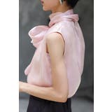 2WAYリボンオーガンジブラウス×サテンタックワイドパンツセットアップ 88 0… | BONJOUR SAGAN | 詳細画像13 