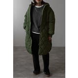 KHAKI | 袖切り替えドロストキルティングコート 88-004370 | BONJOUR SAGAN