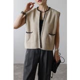 ハマグリステッチニットベスト 88-004375 | BONJOUR SAGAN | 詳細画像14 