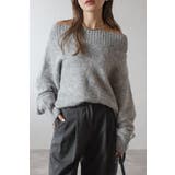 GRAY | アルパカタッチオフショルニット 88-004381 | BONJOUR SAGAN