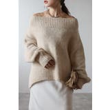 BEIGE | アルパカタッチオフショルニット 88-004381 | BONJOUR SAGAN
