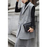 ウールタッチダブルボタンベスト 88-004382 | BONJOUR SAGAN | 詳細画像10 