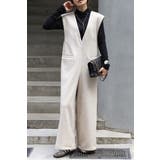 ウールタッチVネックオールインワン 88-004385 | BONJOUR SAGAN | 詳細画像1 