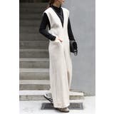 ウールタッチVネックオールインワン 88-004385 | BONJOUR SAGAN | 詳細画像2 