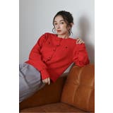 RED | ミニポケットニットカーディガン 88-004401 | BONJOUR SAGAN