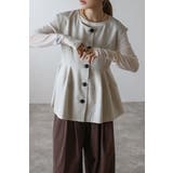 ECRU | フレンチスリーブペプラムベスト 88-004408 | BONJOUR SAGAN