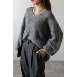 カシミアタッチディープVネックニット 88-004412 | BONJOUR SAGAN | 詳細画像11 