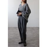 カシミアタッチディープVネックニット 88-004412 | BONJOUR SAGAN | 詳細画像15 