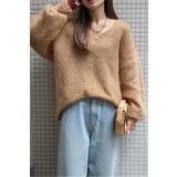 カシミアタッチディープVネックニット 88-004412 | BONJOUR SAGAN | 詳細画像25 