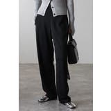 BLACK | とろみポンチカーブパンツ 88-004413 | BONJOUR SAGAN