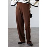 BROWN | とろみポンチカーブパンツ 88-004413 | BONJOUR SAGAN