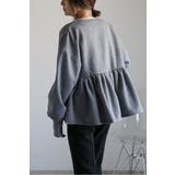 アンチピリング加工裏起毛フロントジップペプラムスウェット 88-004417 | BONJOUR SAGAN | 詳細画像2 