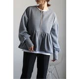 アンチピリング加工裏起毛フロントジップペプラムスウェット 88-004417 | BONJOUR SAGAN | 詳細画像7 