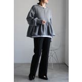 アンチピリング加工裏起毛フロントジップペプラムスウェット 88-004417 | BONJOUR SAGAN | 詳細画像10 