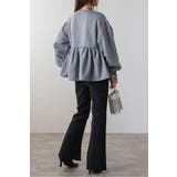 アンチピリング加工裏起毛フロントジップペプラムスウェット 88-004417 | BONJOUR SAGAN | 詳細画像20 