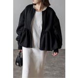 アンチピリング加工裏起毛フロントジップペプラムスウェット 88-004417 | BONJOUR SAGAN | 詳細画像23 