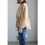 アンチピリング加工裏起毛フロントジップペプラムスウェット 88-004417 | BONJOUR SAGAN | 詳細画像31 